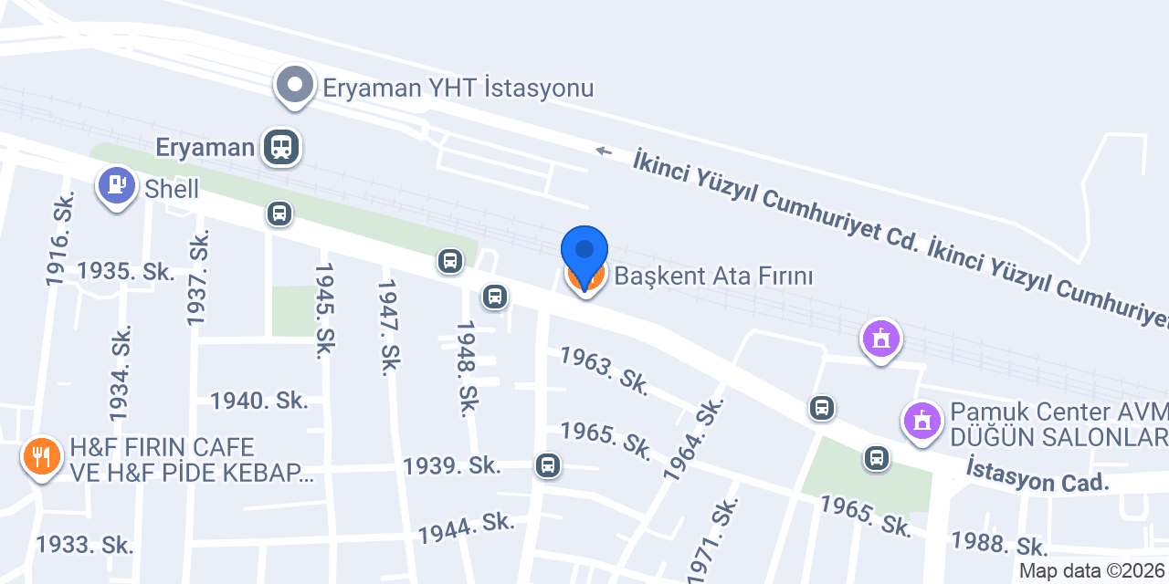 Başkent Ata Fırını konumu