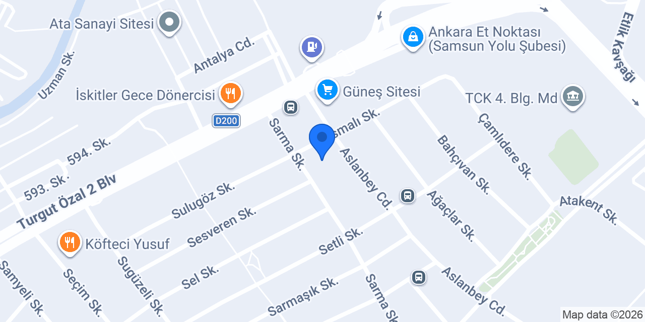 Ahi Evran Mesleki Eğitim Merkezi konumu