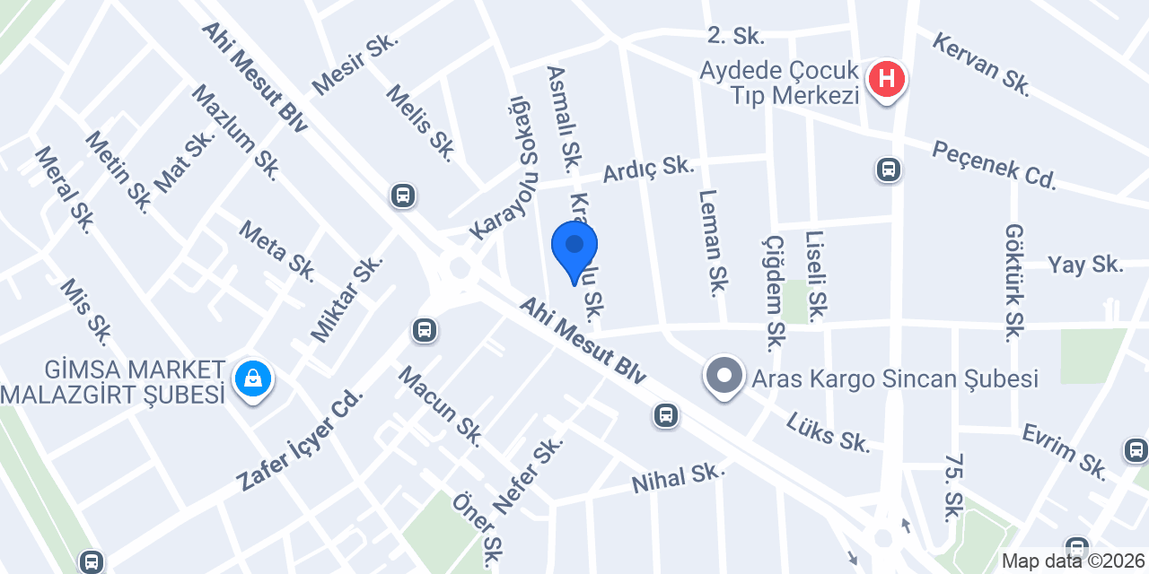 HAYAT OTO GARAJ konumu