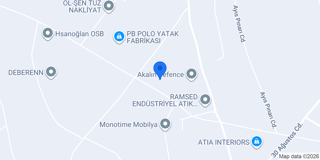 Öz Üçler Makina konumu