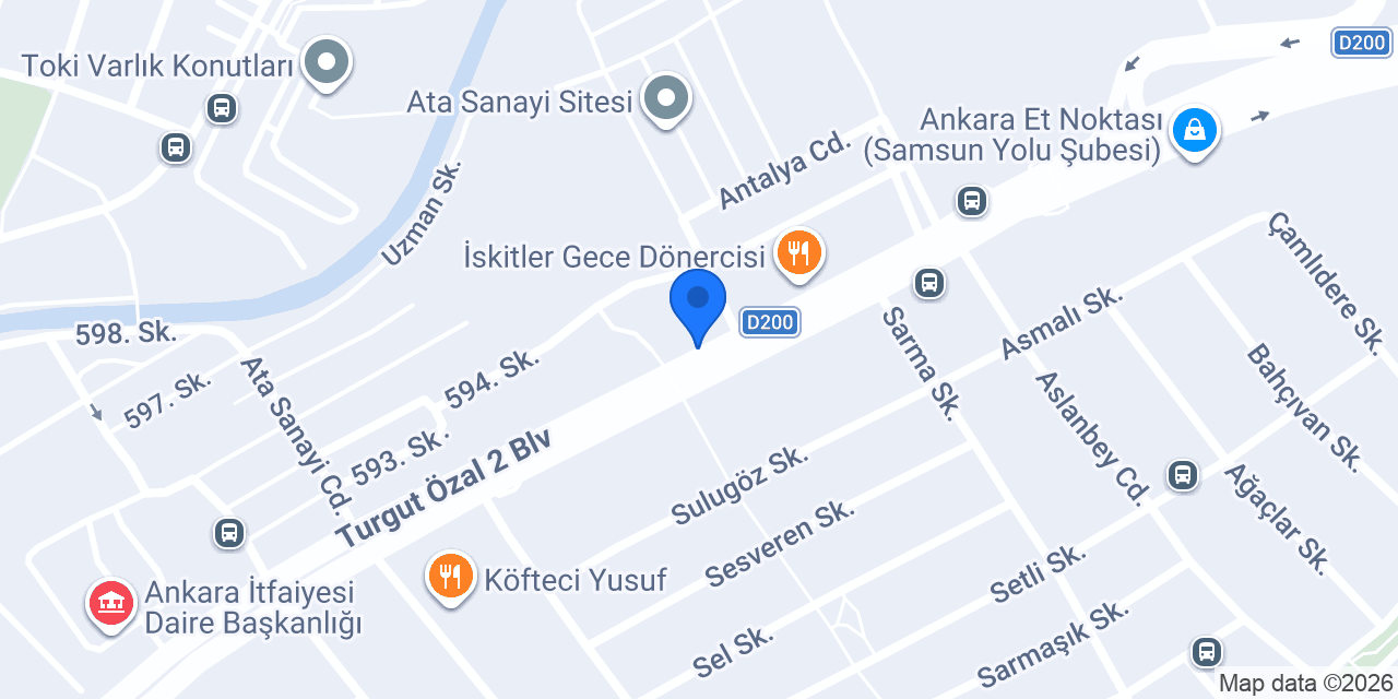 Çabuk oto servis konumu