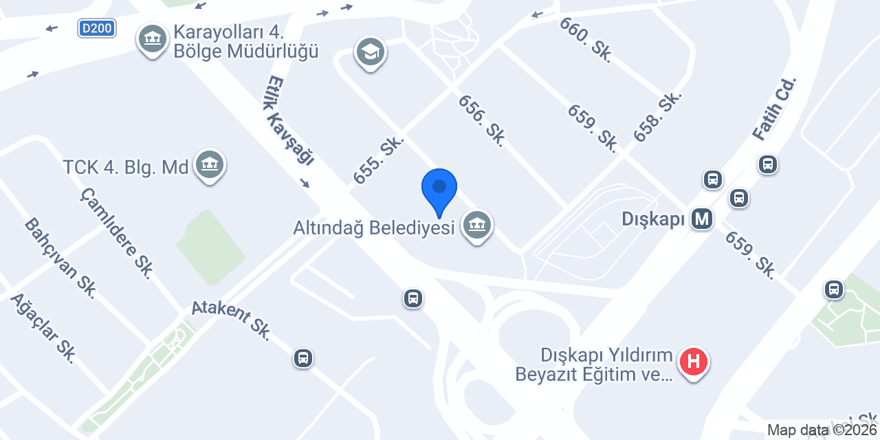 Altındağ İlçe Nüfus Müdürlüğü konumu