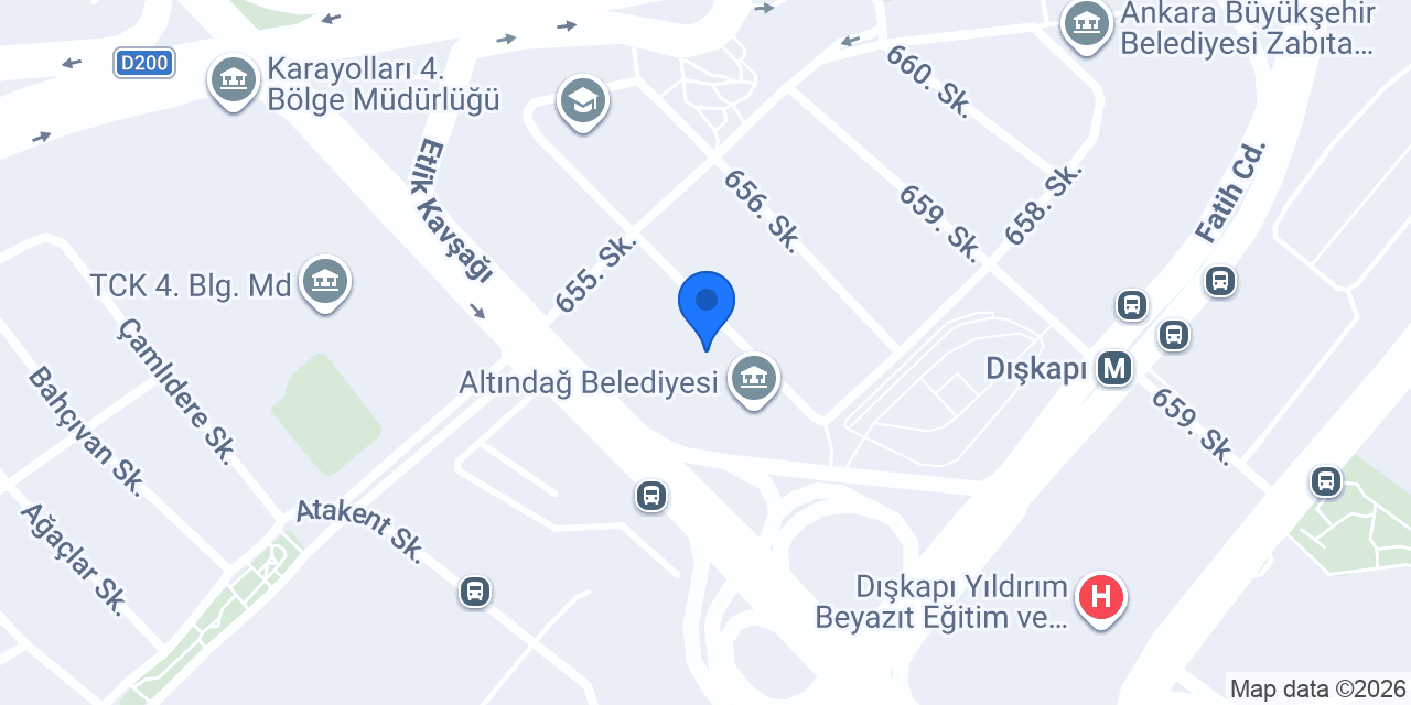 Altındağ Kaymakamlığı konumu