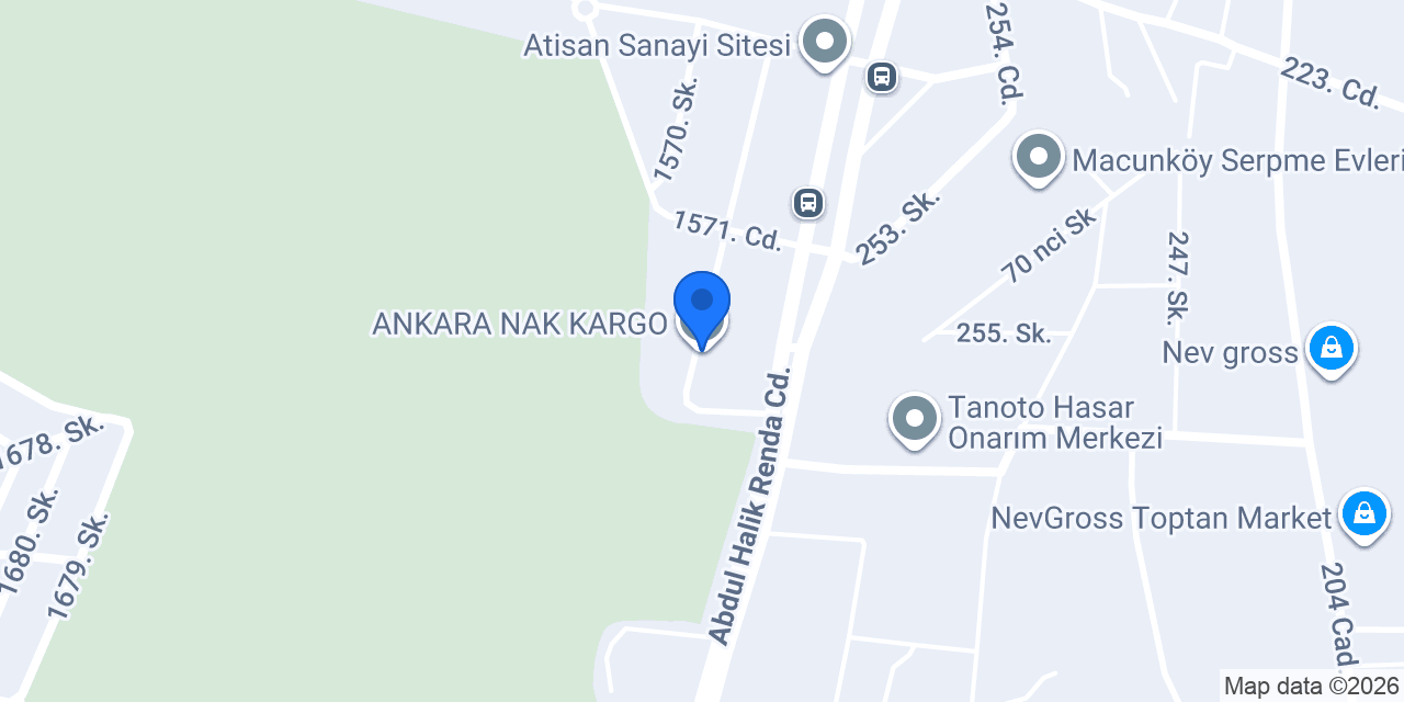 ANKARA NAK KARGO konumu