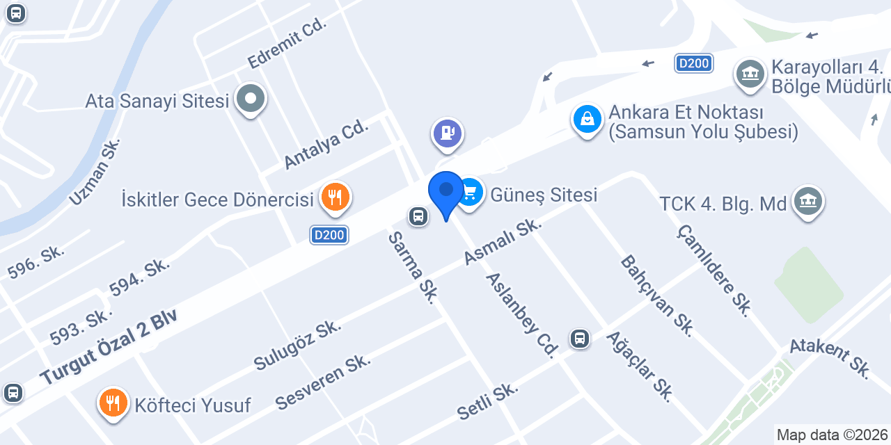 Ramazan Eksozcu Oto Elektrik konumu