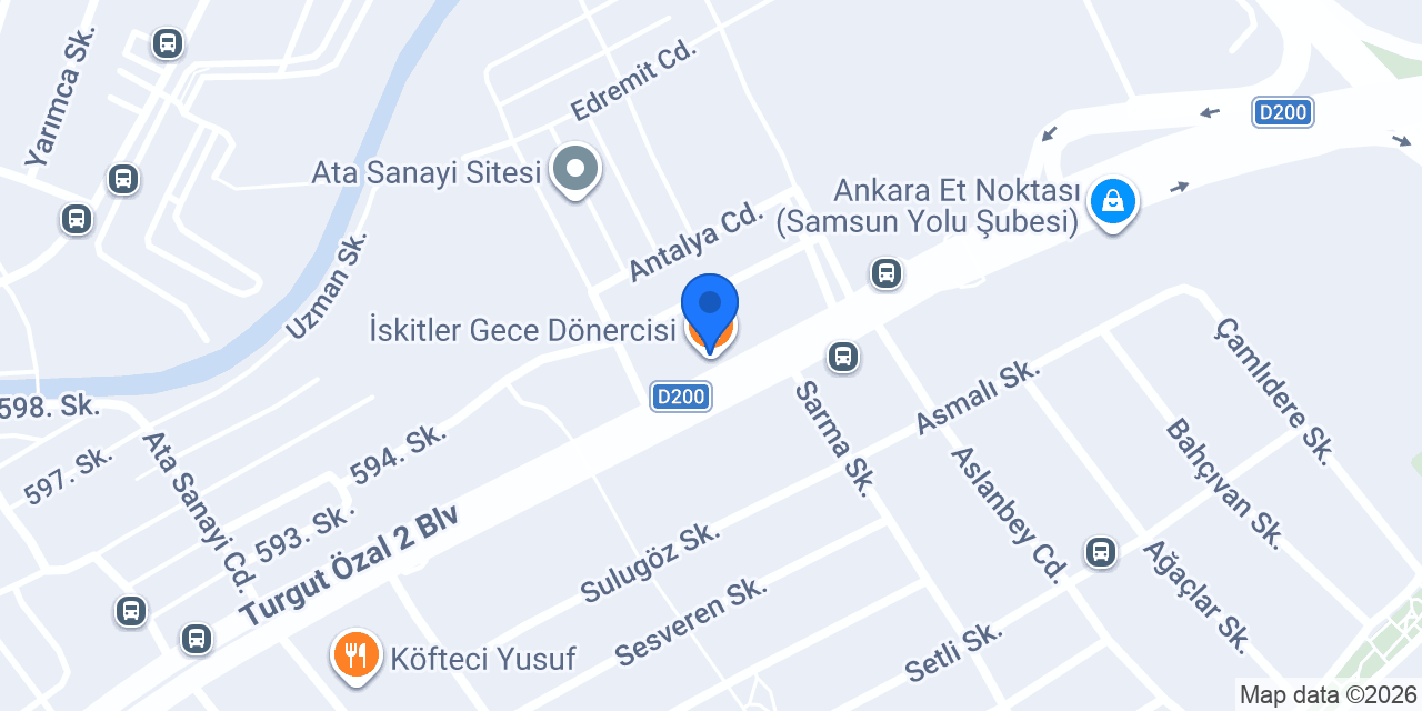 İskitler Gece Dönercisi konumu