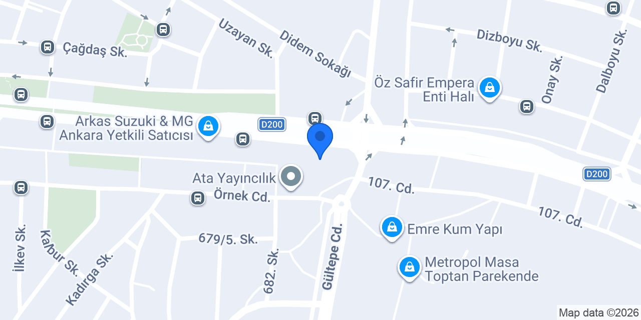 Arkas Suzuki Ankara Söğütözü konumu