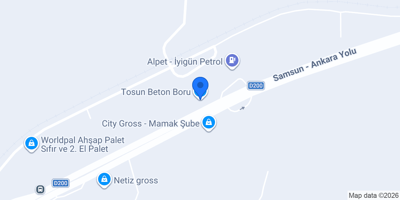 Tosun Beton Boru konumu