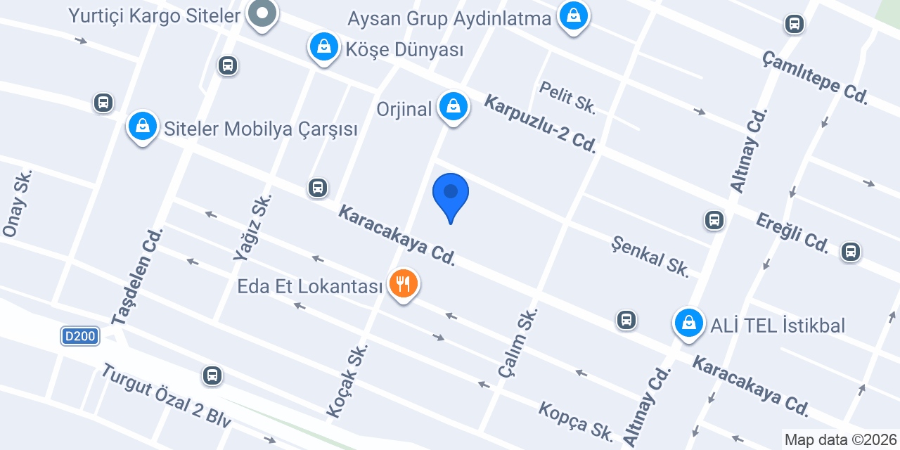 Akbulut Mobilya Siteler konumu