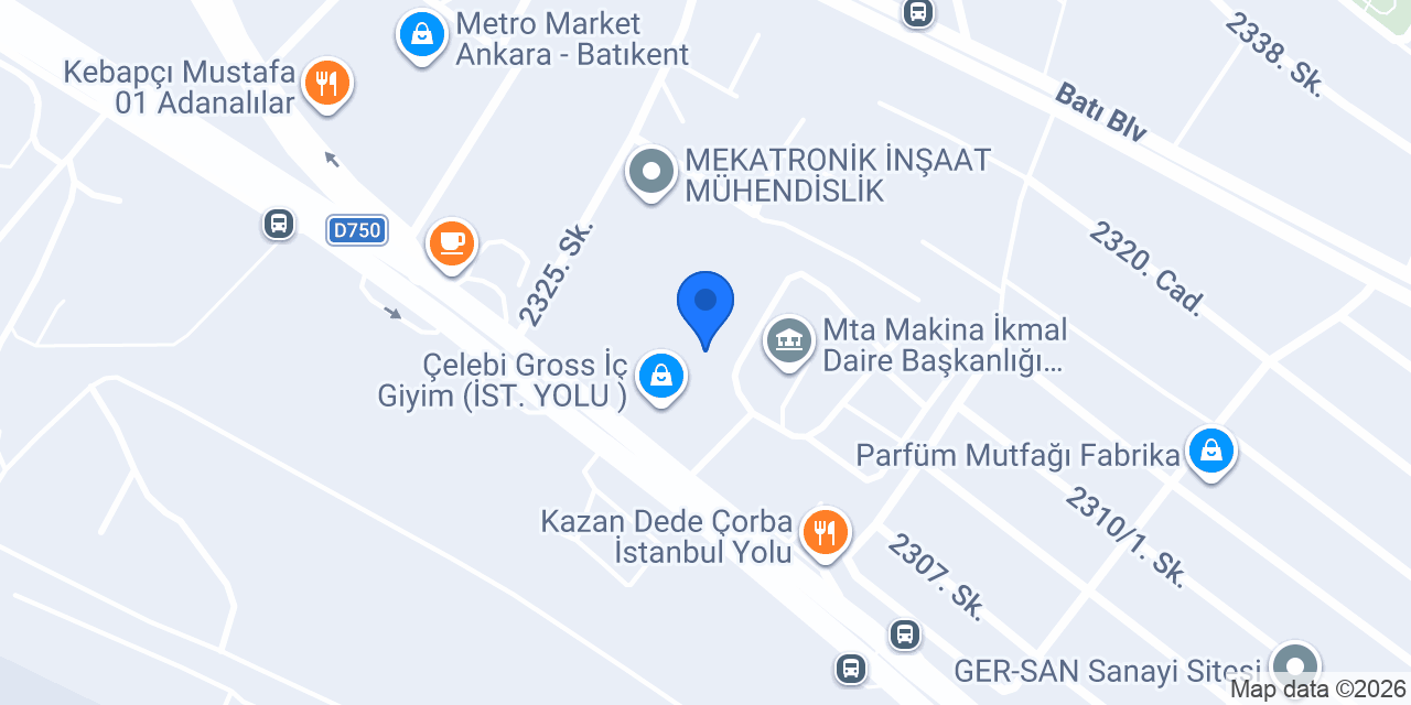 KAHVECİ GROSS FABRİKA konumu