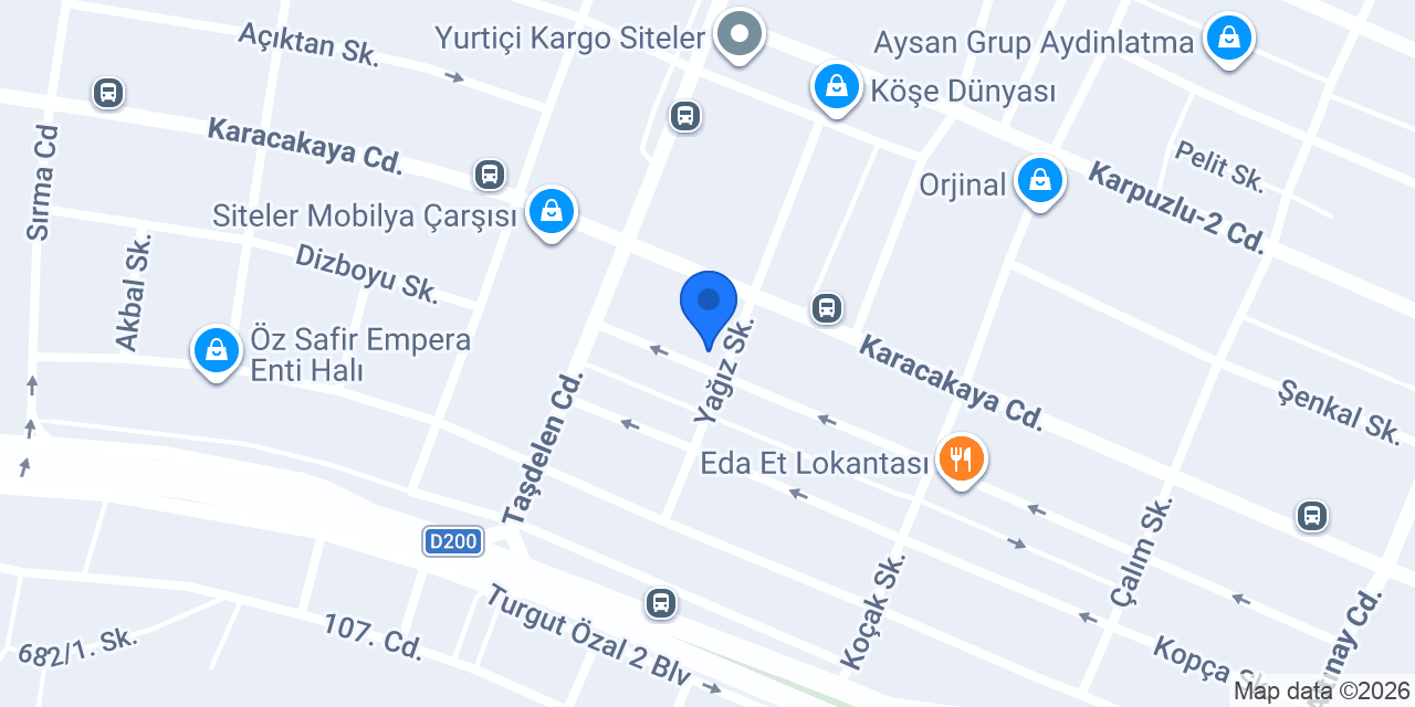 ÇİLEK MOBİLYA SİTELER konumu