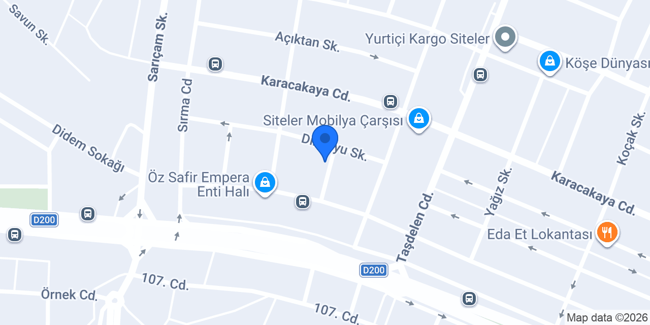Öz Aktaş Mobilya konumu