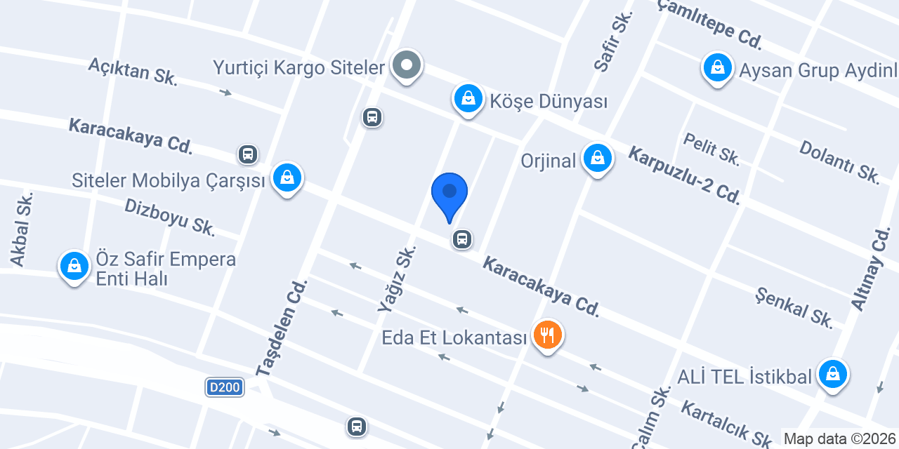 Oto Lastik konumu