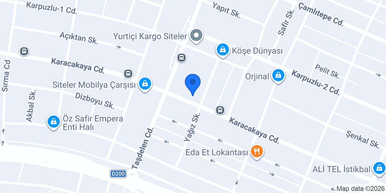 Gökkaya Mobilya konumu