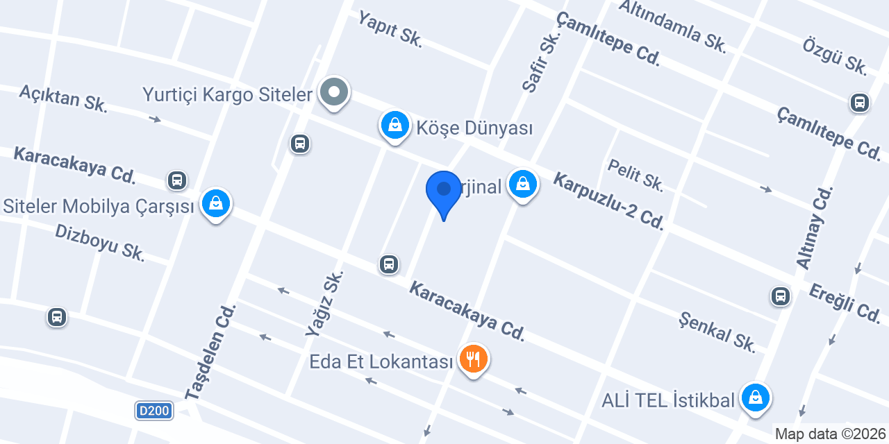 Okumuş Mobilya Ankara Mağaza konumu