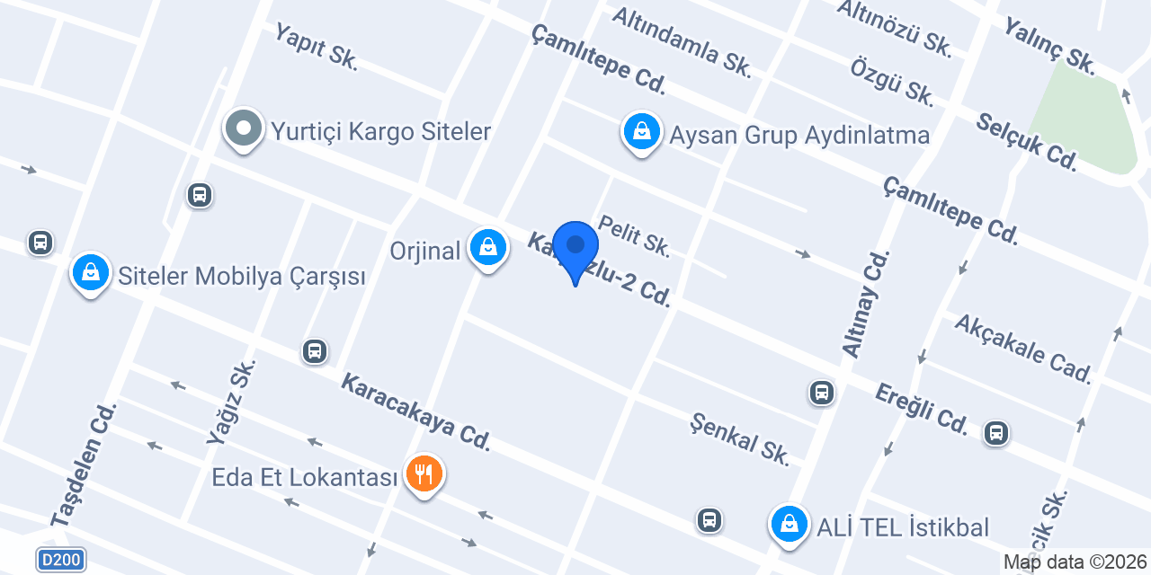 Özgü Mobilya konumu