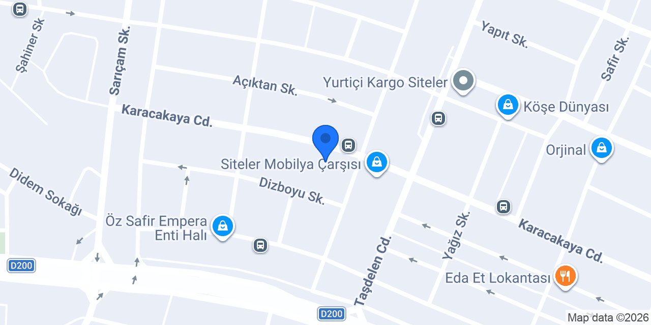 Yamanlar Ofis Mobilyaları konumu