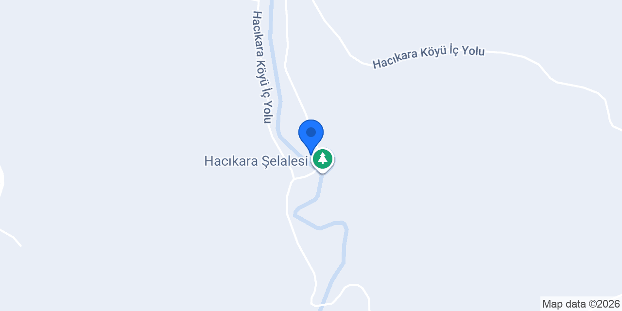 Hacıkara Şelale Restoran konumu
