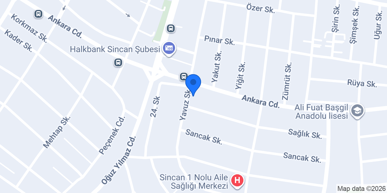 Başkent Erkek Kuaförü Sincan/Ankara konumu