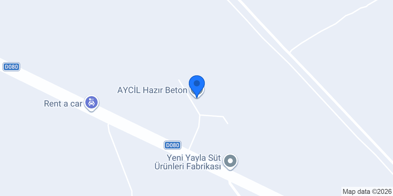 AYCİL Hazır Beton konumu