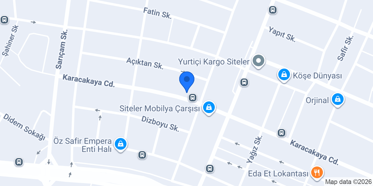 Gülçe Mobilya konumu