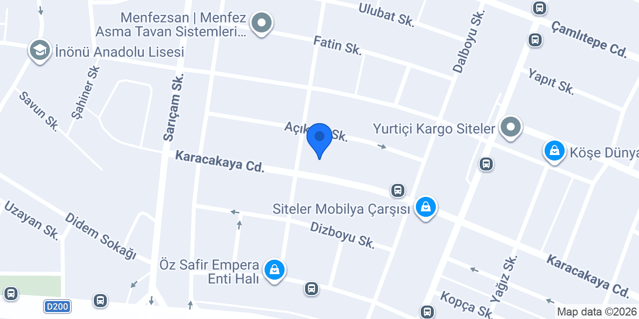 Sinan Mobilya konumu