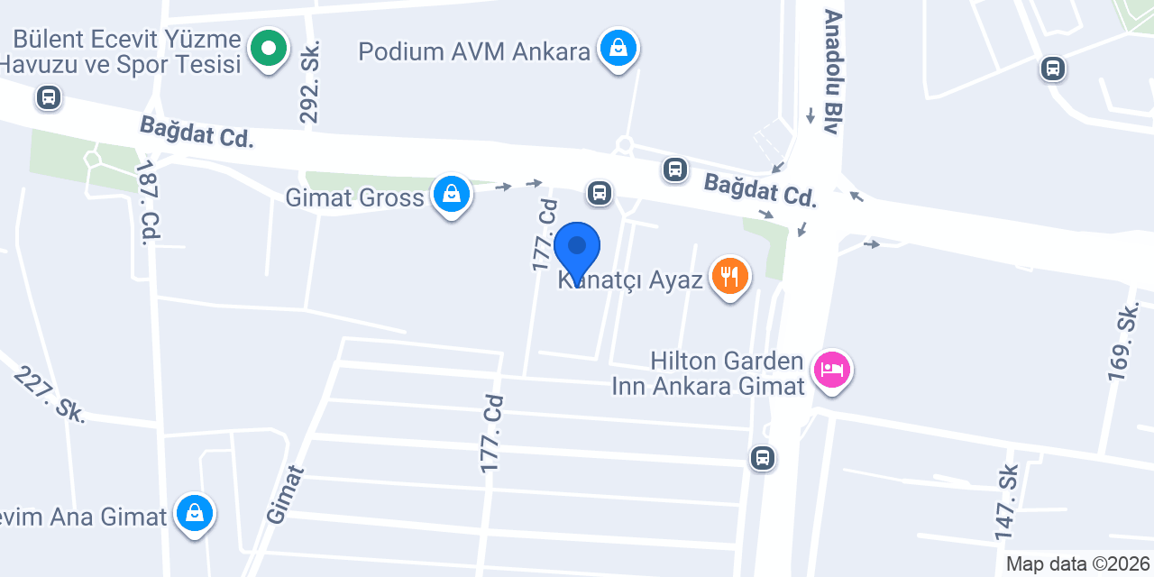 QNB Gimat Şubesi konumu
