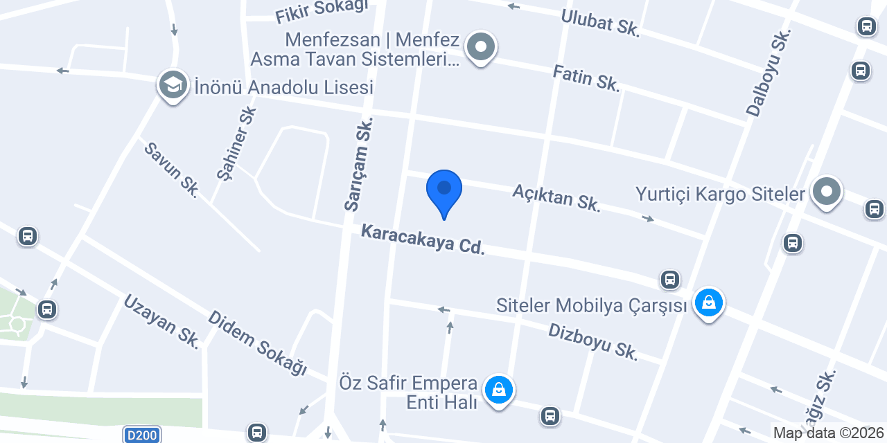 Çınar Mobilya konumu