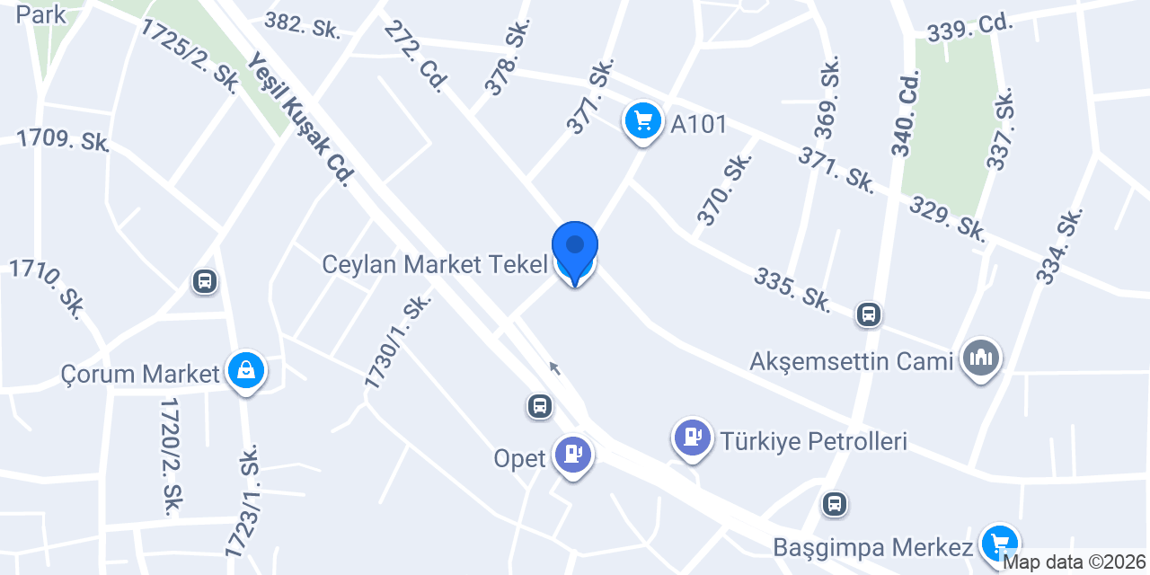 Ceylan Market Tekel konumu