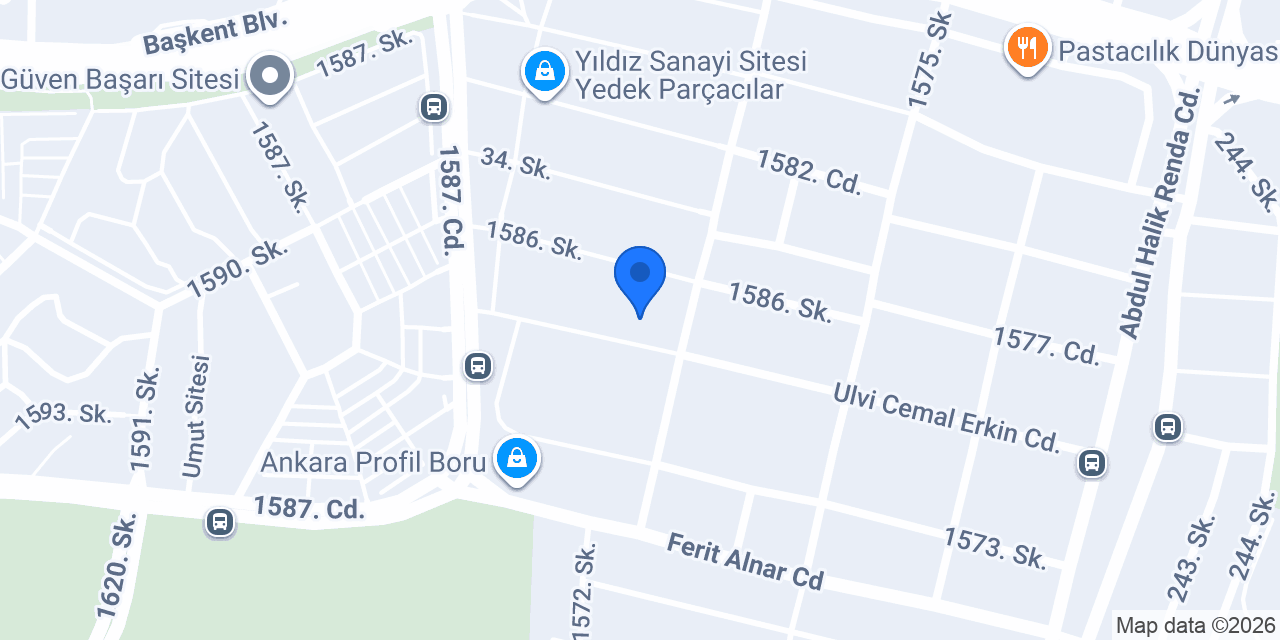 Ankara Toyota Honda Cıkma Yedek Parca konumu