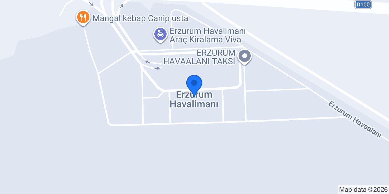 Erzurum Havalimanı konumu
