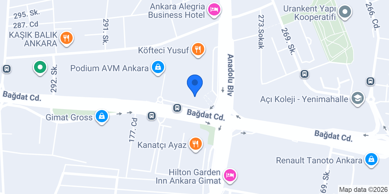 Cadı'nın Evi Podium Avm konumu