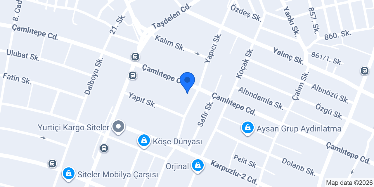 çamoğlu class design mobilyaları konumu