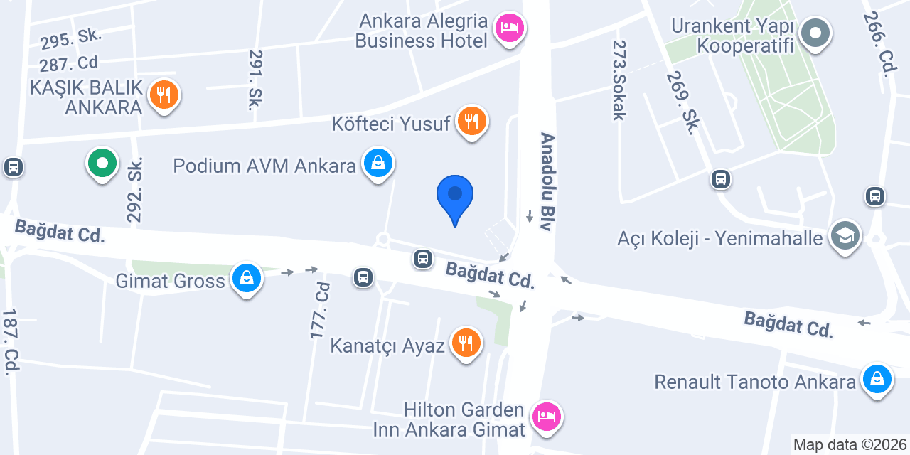 MADO Podıum Avm konumu