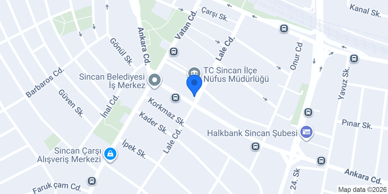 Gündoğdu Mobilya Ankara Sincan konumu