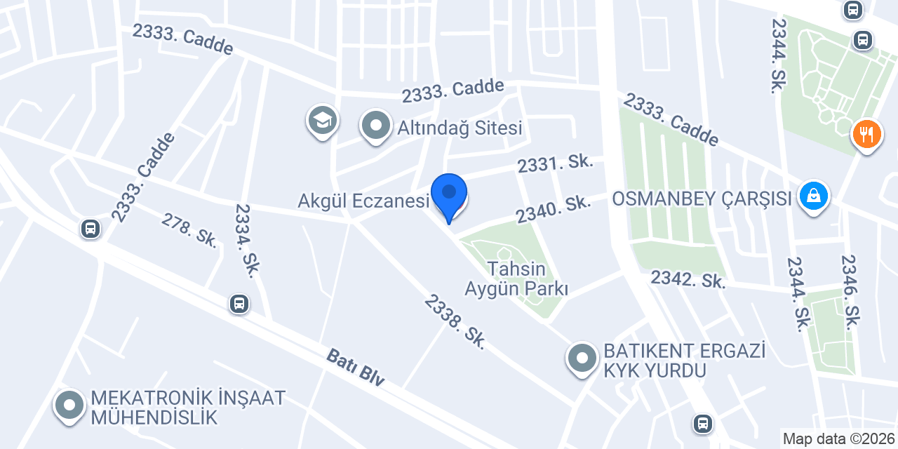 Batıkent Sürücü Kursu konumu