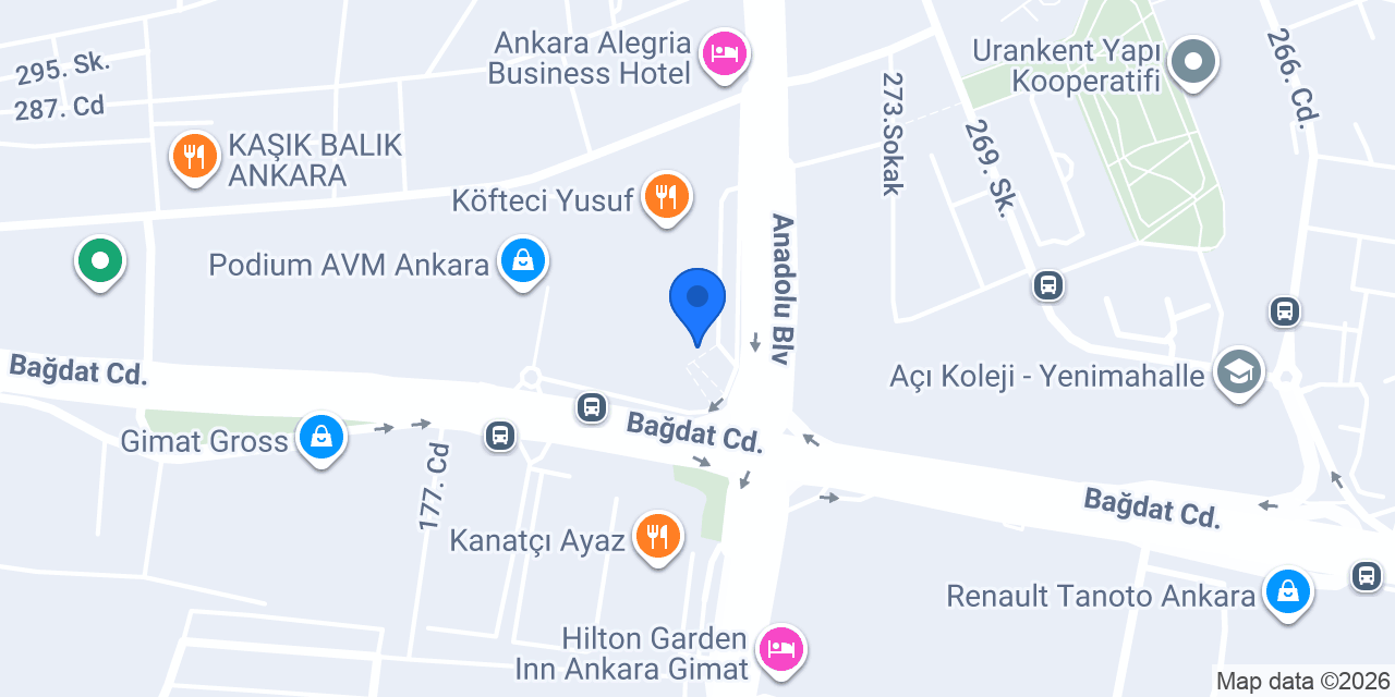 Nezih – Podıum AVM konumu