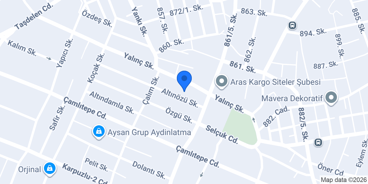 Çalışkan Mobilya konumu