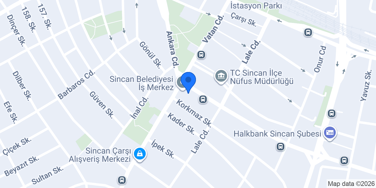 TEB Sincan Şubesi konumu