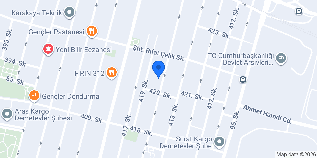 Demetevler 7/24 Uzman Çilingir konumu