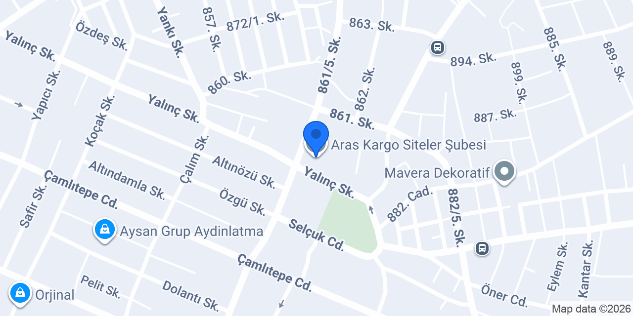 Aras Kargo Siteler Şubesi konumu