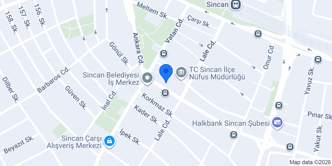 Yapı Kredi - Sincan Şubesi konumu