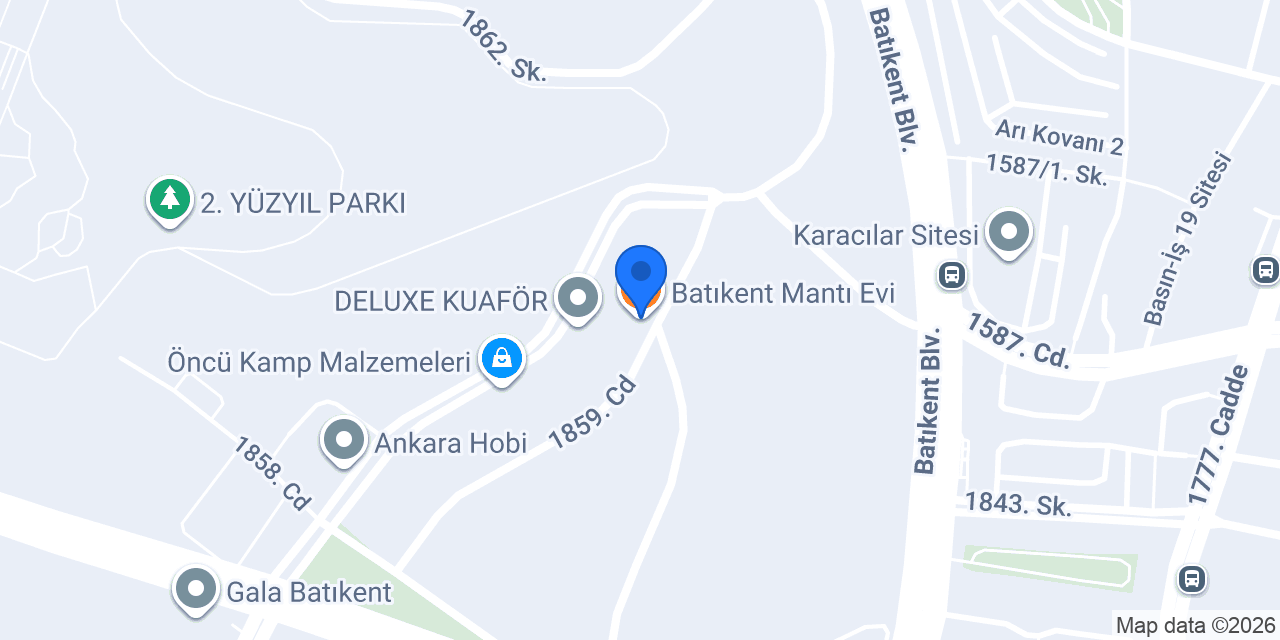 Batıkent Mantı Evi konumu