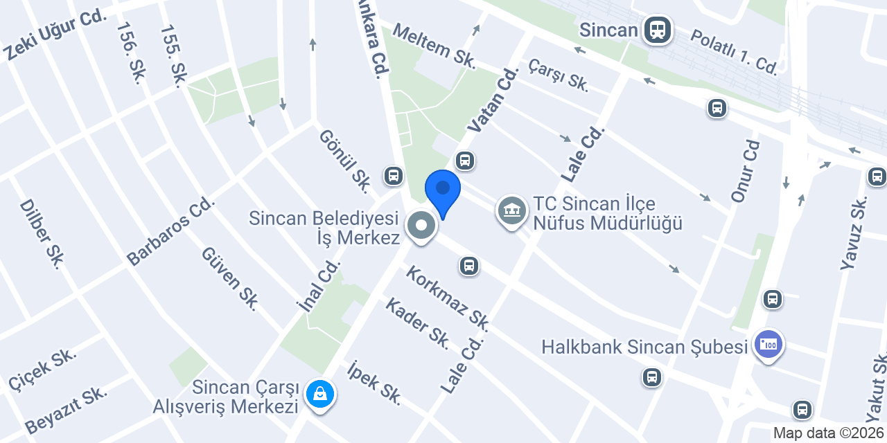 Sincan Aile Taksi konumu