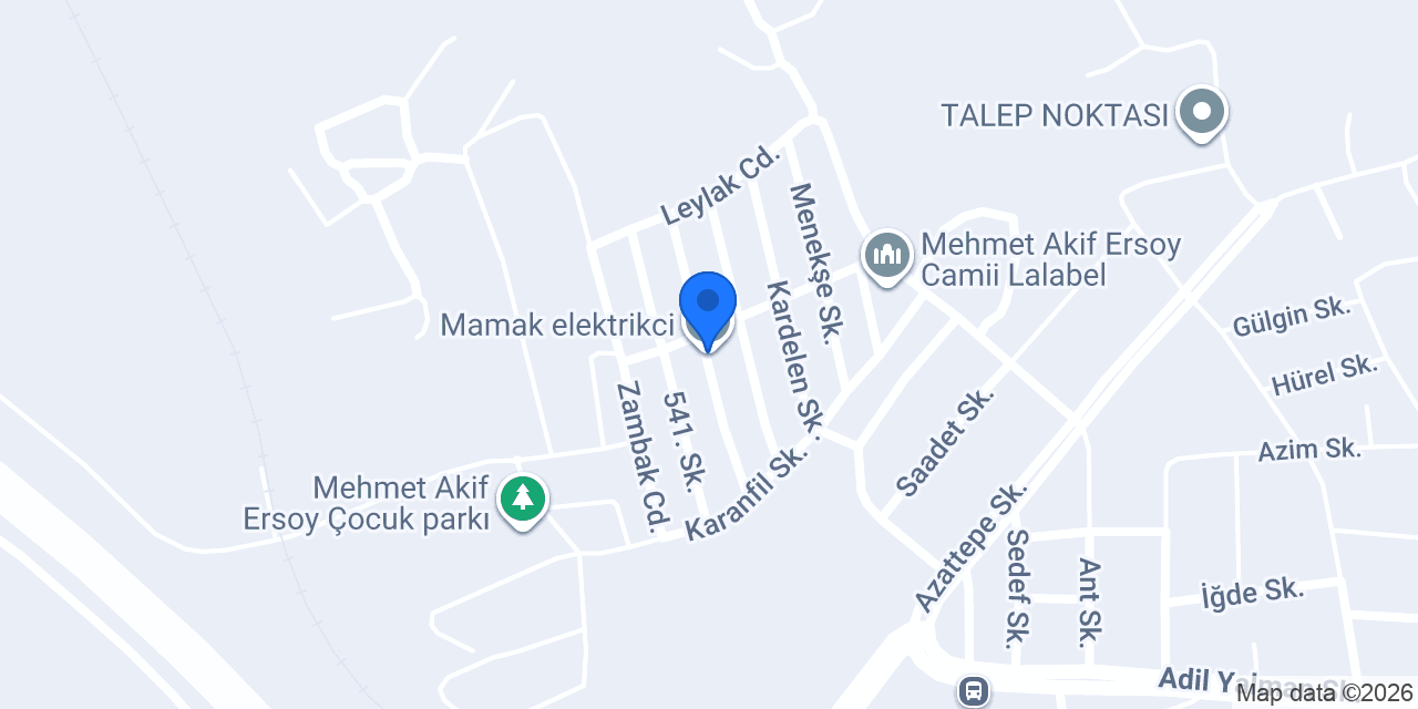 Mamak elektrikci konumu