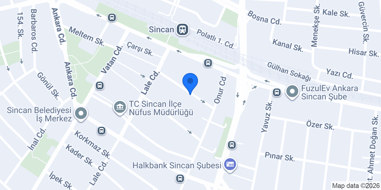 Vakıf Katılım Sincan Şubesi konumu