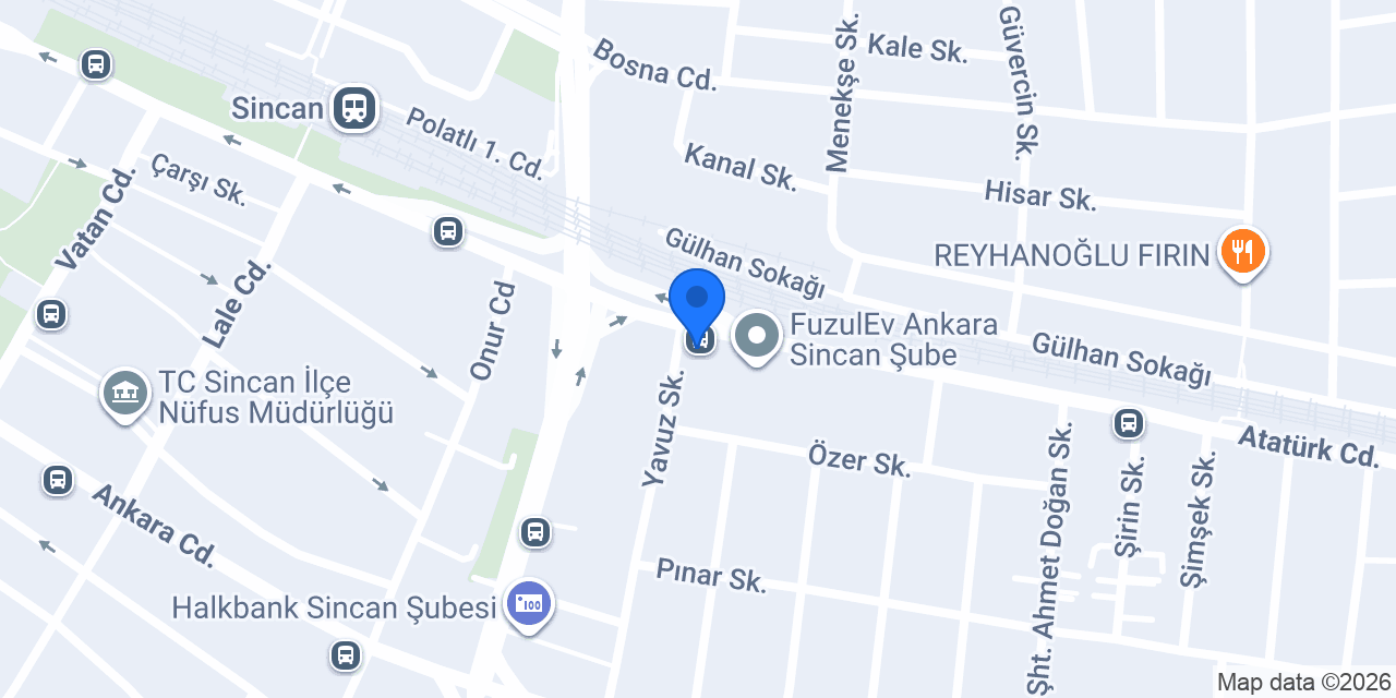Eminevim Ankara Sincan Şube konumu