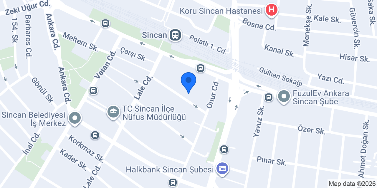Kuveyt Türk Sincan Ankara Şubesi konumu