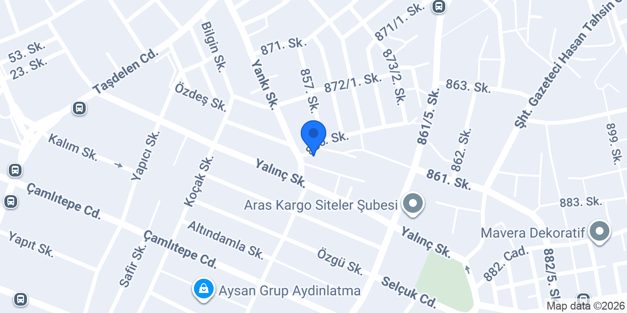 Oryük inşaat ve dekorasyon konumu