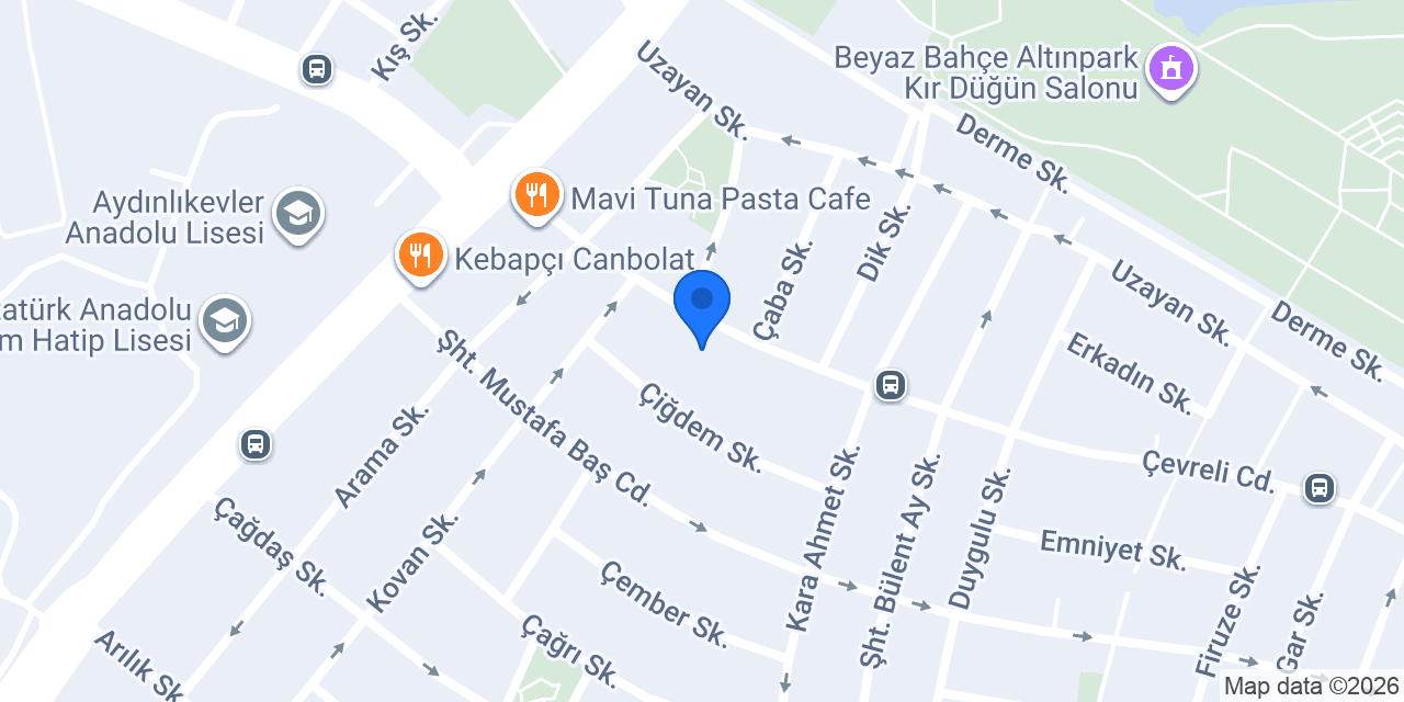 Yapı Kredi - Aydınlıkevler Şubesi konumu